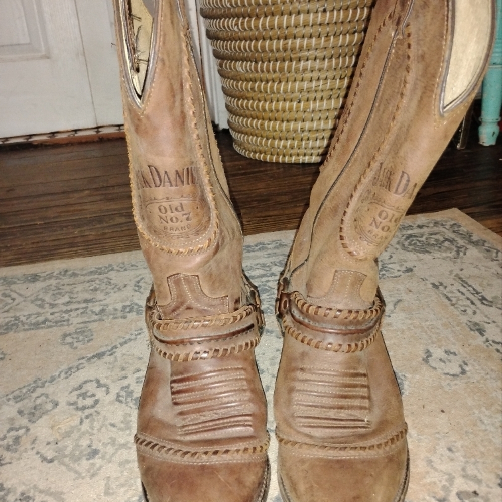 Jack Daniels Brown Leather Western Boots